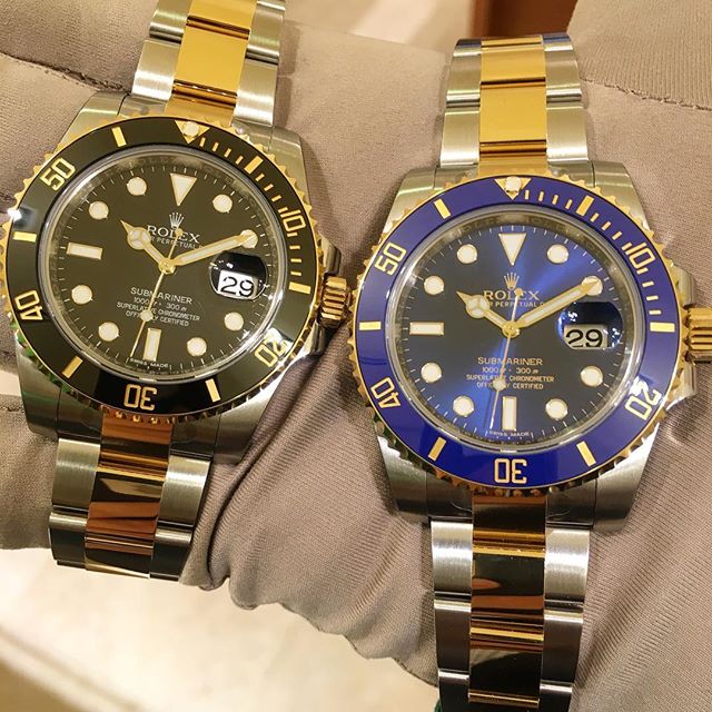 Rolex Submariner Ref. 116613LN & 116613LB, (c) Instagram @jeweler_in_paradise
