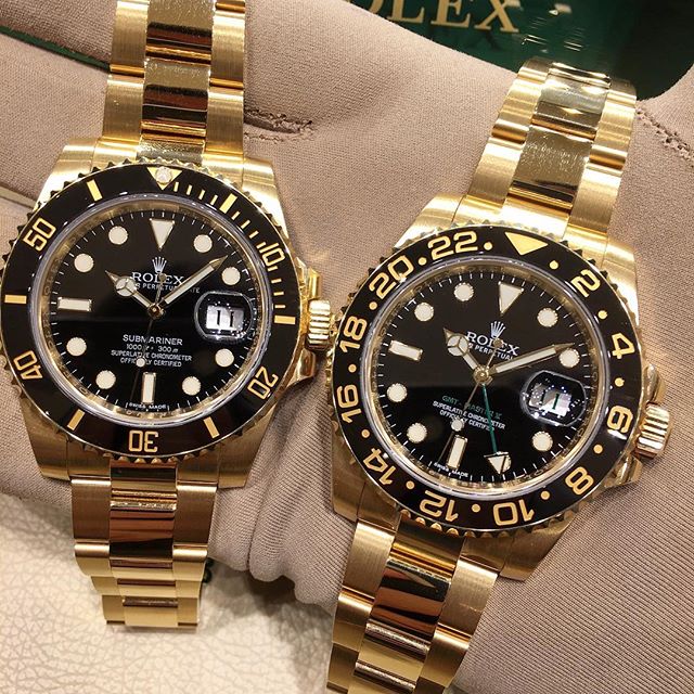 Rolex Submariner Ref. 116618LN & Rolex GMT-Master II Ref. 116718LN, (c) Instagram @jeweler_in_paradise